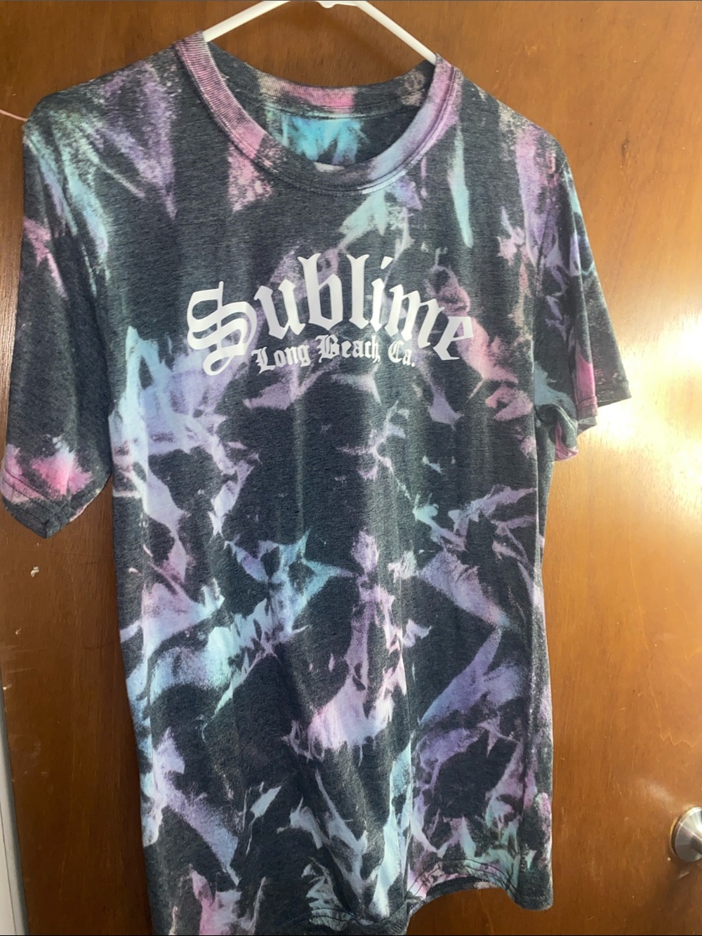 Sublime Long Beach Co. Tie-Dye Graphic Tee - Black, Purple, Blue